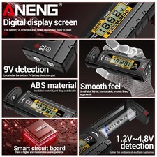 Universal Digital Battery Tester for AA AAA C D 9V and Button Cells with LCD