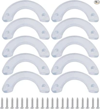 10Pcs Non-Slip Drawer Stops, Clear PVC Plastic Semicircle-50mm