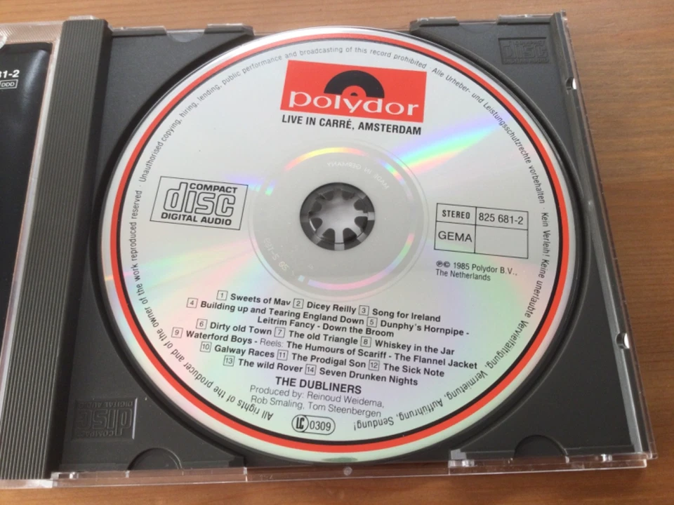 THE DUBLINERS "Live in Carré", Amsterdam - 1985 Polydor CD w/ 14 Trks. - Bild 3 von 4