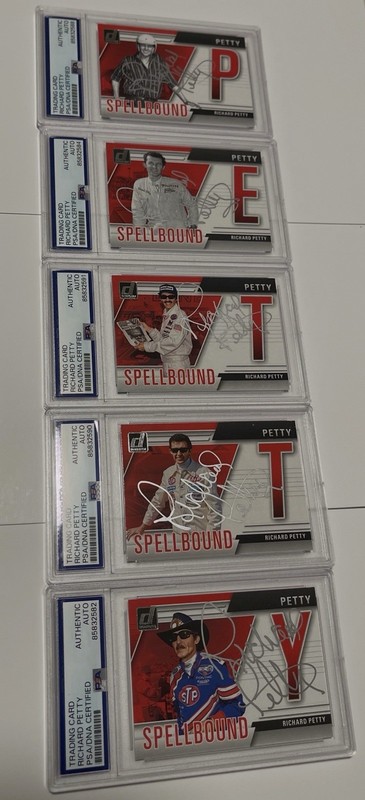 Richard Petty Signed Card IP Slabbed PSA DNA Donruss SPELLBOUND Auto IP a