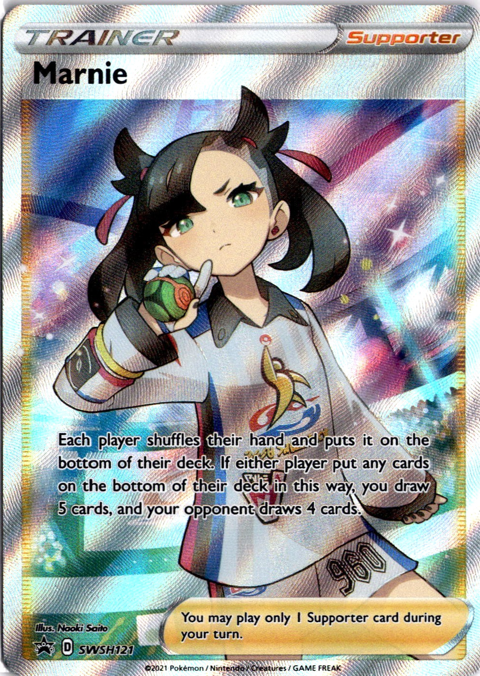 Marnie SWSH121 Pokemon Sword & Shield Promo NM