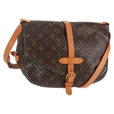 LOUIS VUITTON Monogram Perfo Saumur 30 Shoulder Bag M93998 LV Auth BA1291A