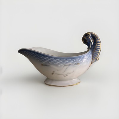 Bing & Grondahl B & G Seagull Individual Gravy Sauce Boat Seahorse Handle 12