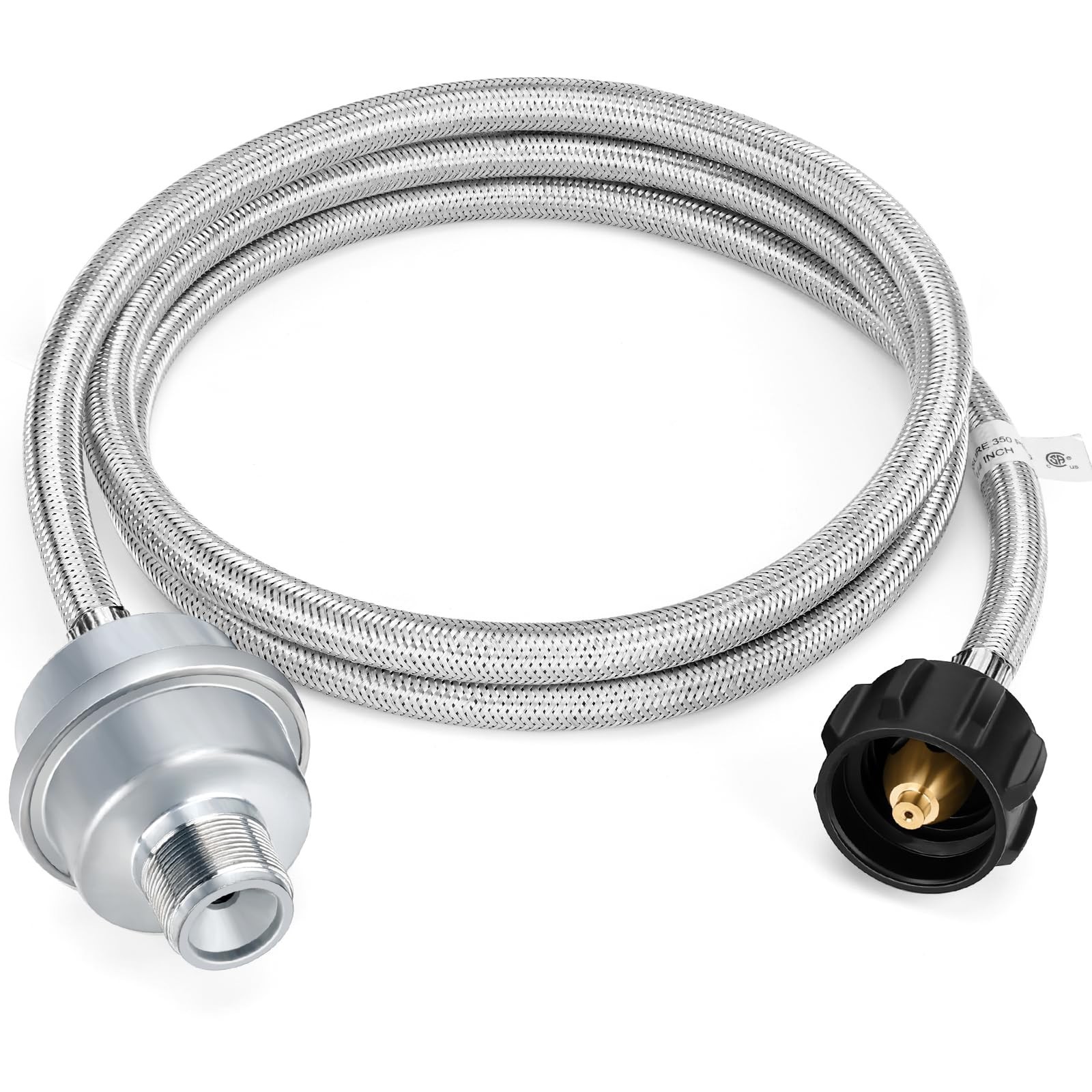 Propane Fuel Filter F273699 with 6FT Stainless Braided QCC1 Propane Adapter Hose