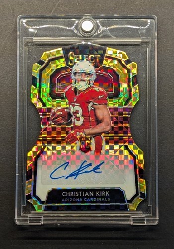CHRISTIAN KIRK Rookie Auto 2018 Select Gold Die-Cut Power Prizm RC SSP /10