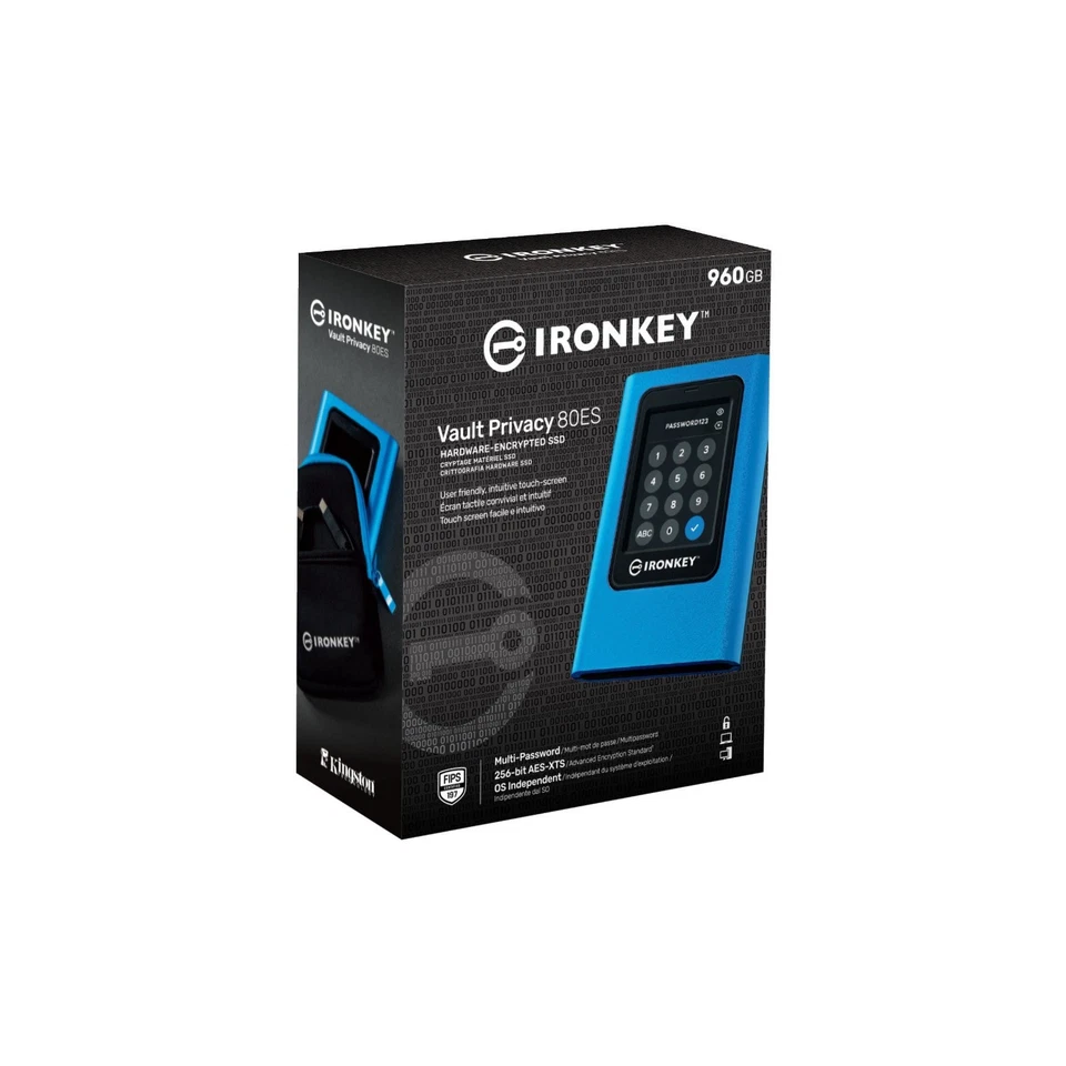 Kingston 960GB IronKey Vault Privacy 80 XTS-AES 256-bit Encrypted External SSD - Image 3 of 4