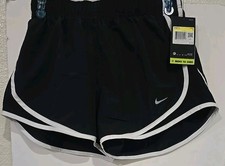 Nike Tempo Women's Brief-Lined Running Shorts Black/White Size Small 831558-011