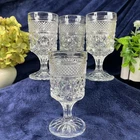 ANCHOR HOCKING WEXFORD Claret Wine Glasses 5 3/8” VTG Set of 4