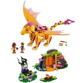 Lego Elf Fire Dragon Lava Cave Plastic Multicolor 1.30lb Emily Jones