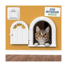 Large Cat Door for Wall Interior, Stylish  Functional Pet Door, No... Fast Ship