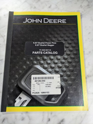 #ad JOHN DEERE PARTS LIST CATALOG MANUAL BUSHEL POWER FLOW BAGGER 6.5 7 PC2626 $96.19