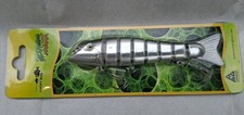 New NOS Lucky Bug Zombie Maxx 5" ZM Minnow Fishing Lure Chrome Silver Swimming