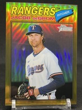 2026 Topps Heritage Jacob deGrom Rangers Gold Parallel #98 Serial Numbered /50