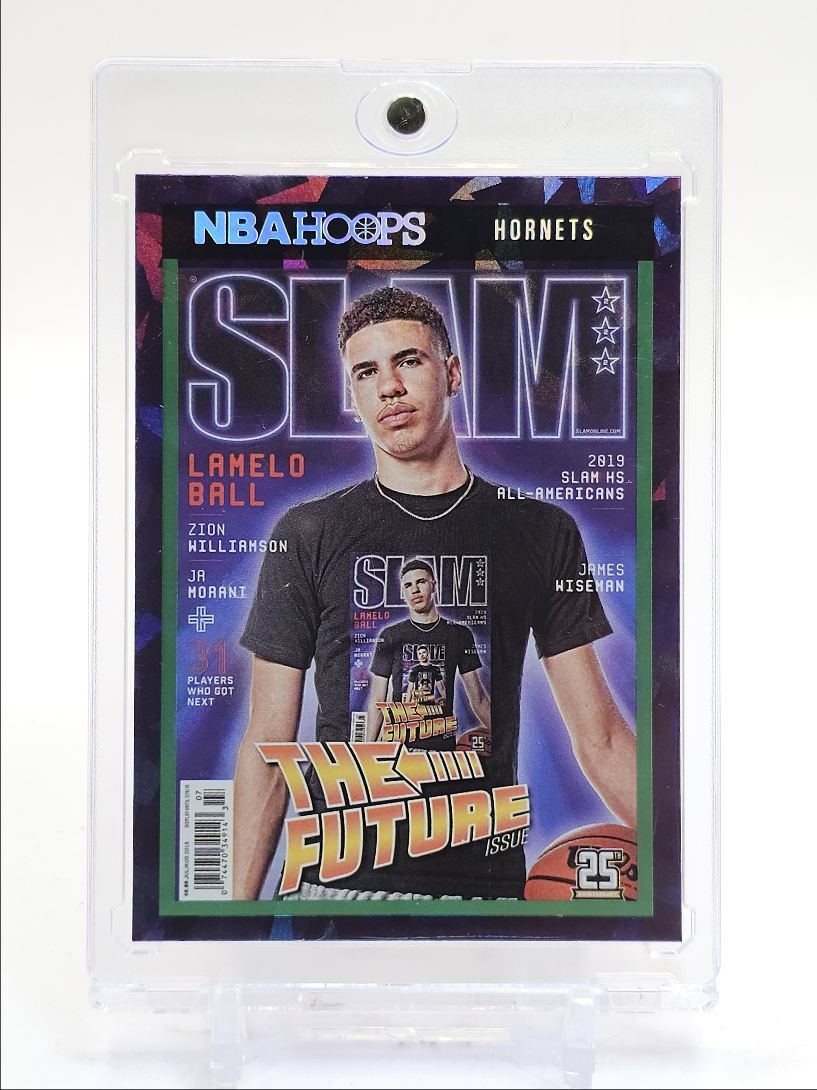LAMELO BALL 2021-22 NBA HOOPS SLAM THE FUTURE GREEN ICE HORNETS Q6122