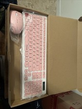 RECCAZR WC500 Wireless Keyboard and Mouse Combo Pink New in Box