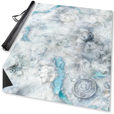 Terrain Crate: 40k Gaming Mat   60  x 44  Neoprene  Snowfield 