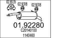 MTS EndschalldäMpfer (01.92280) FüR Ford Fiesta V 2 Mazda | Auspufftopf