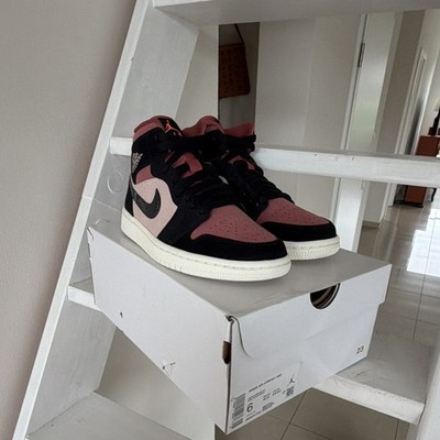 Jordan WMNS Air Jordan 1 Mid Damen Sneaker Beige/Schwarz/Rosa EU 38,5