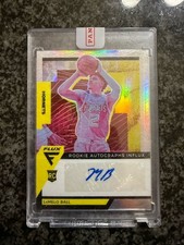 LAMELO BALL Rookie Auto 2020-21 Panini FLUX Influx Silver PRIZM FACTORY Encased