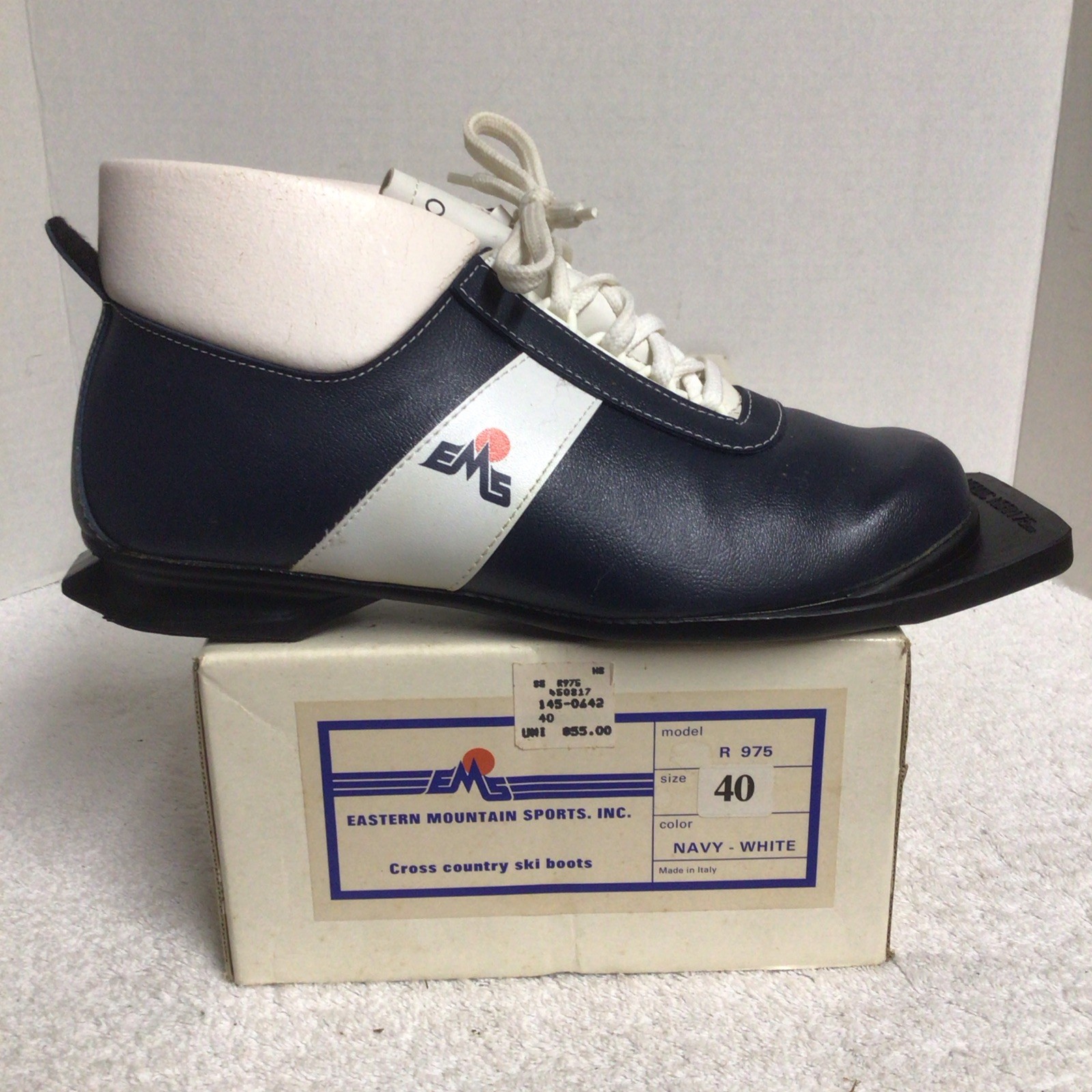 SALOMON Scatola scarponi da sci di fondo EMS Polaris Davos adulto EU 40 nordico 75 mm vintage