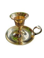 Brass Chamberstick Candle Holder: Vintage Altar Decoration