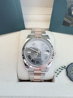 2025 Rolex Datejust Wimbledon 126331 41MM Rose Gold Two-Tone Oyster Box Papers