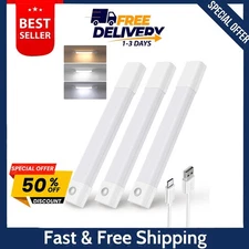 Smart Magnetic Under Cabinet Lighting with Rechargeable Motion Sensor – 3 Pack