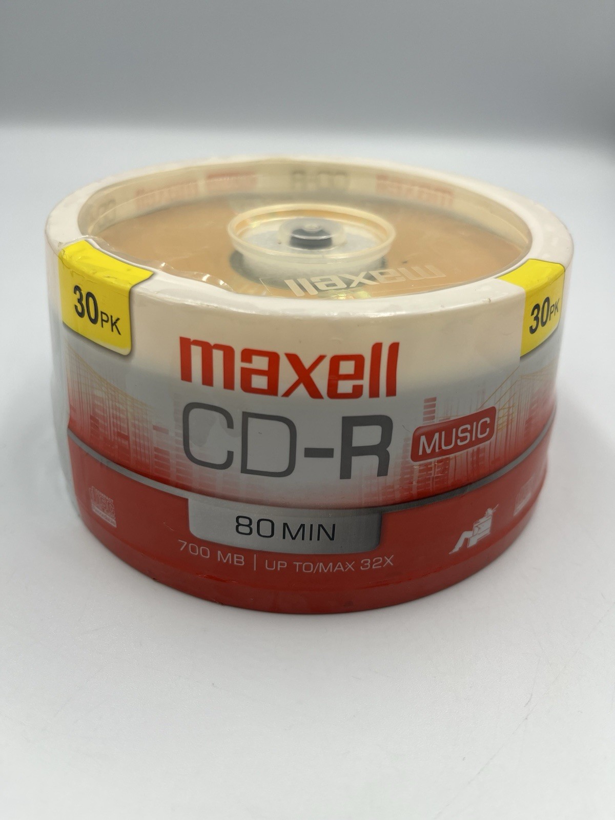 Maxell CD-R 30 Pack Music Gold Recordable Discs 700 MB NEW SEALED