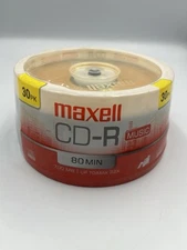 Maxell CD-R 30 Pack Music Gold Recordable Discs 700 MB NEW SEALED
