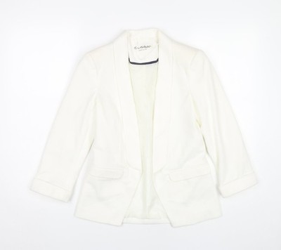 Weiße Basic-Jacke Damen UK Größe 6 Miss Selfridge