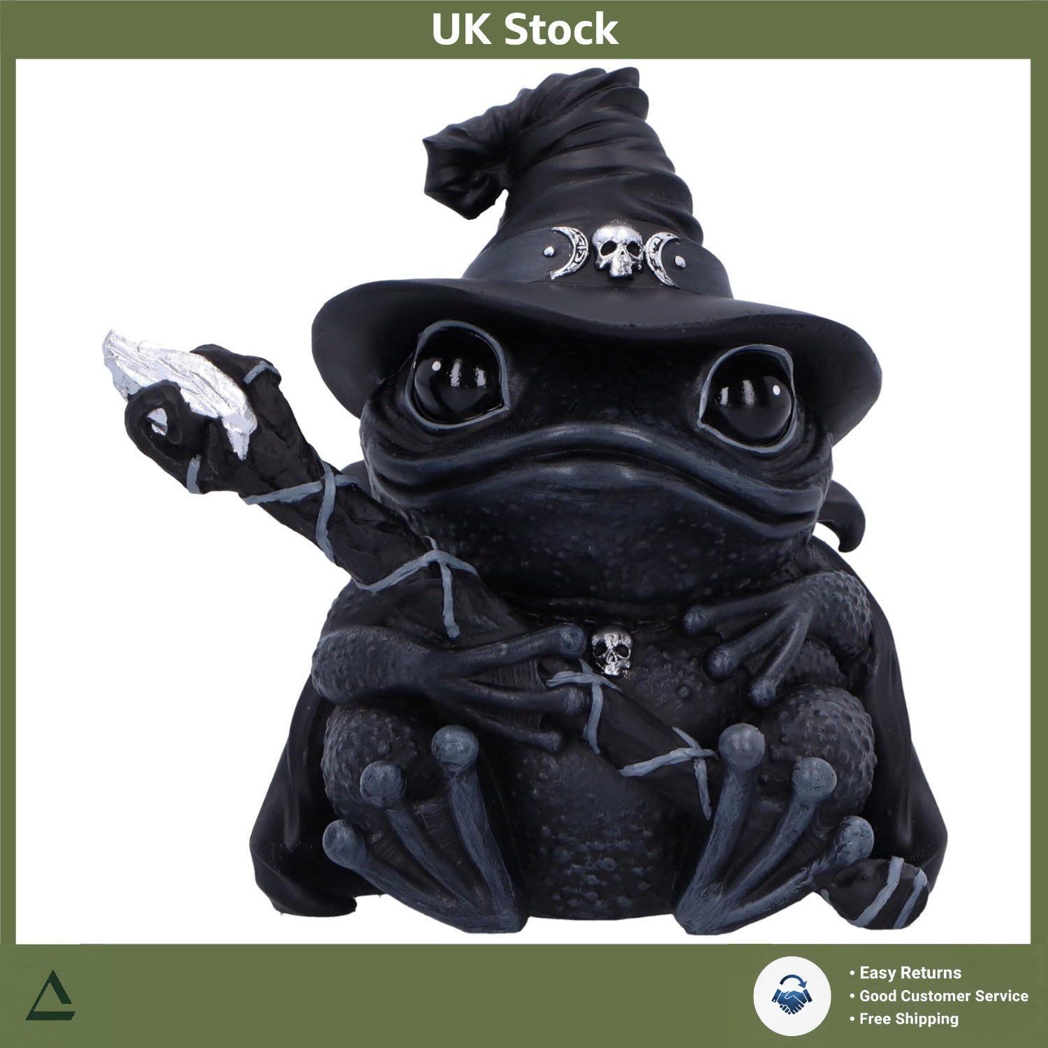 Charming Occult Frog Figurine, Spooky Toad Collectible, Resin, 10cm, 1 Pack