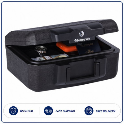 SentrySafe 1200 Fire Resistant Safe Box Key Lock 0.18 Cu Ft Black