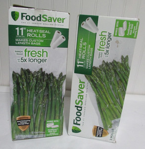 FoodSaver 2 Packages Heat Seal Rolls 11" Vacuum Sealer Bags
