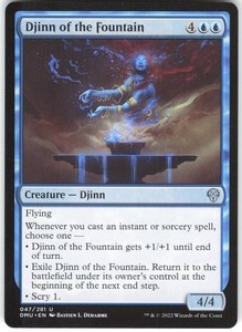 Djinn of the Fountain 47 Uncommon Dominaria United Magic: The Gathering