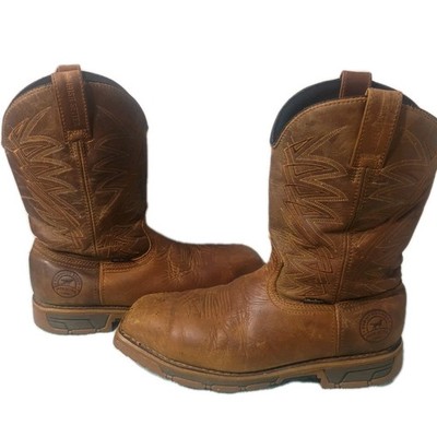 Mens 10 D Red Wing Irish Setter Marshall Brown Leather Steel Toe Work Boots Slip