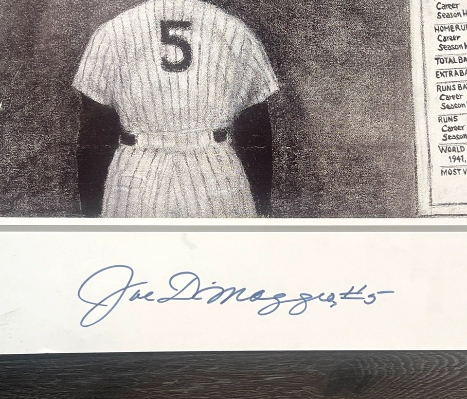 Joe DiMaggio Signed 26x32 Litho Lithograph Print NY Yankees JSA COA ZZ40509 - Image 4 of 4