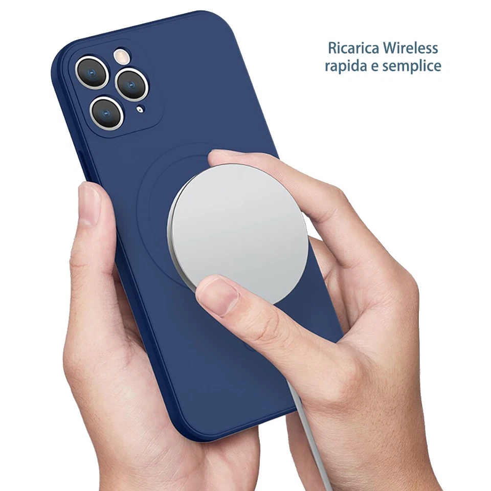 Custodia Cover MagSafe per iPhone 7 8 XE X XR XS 11 Pro Max in Tpu Silicone Soft - Immagine 3 di 4