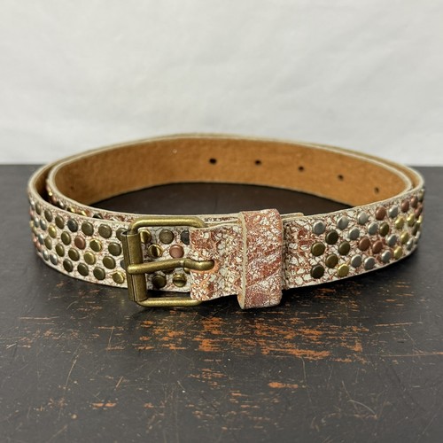 Streets Ahead Studded Leather Belt USA Made Avant Garde Size XS / 25-28”