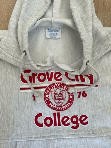Grove City College CHAMPION Reverse Weave Women’s Hoodie Medium Pennsylvania - Picture 2 of 5