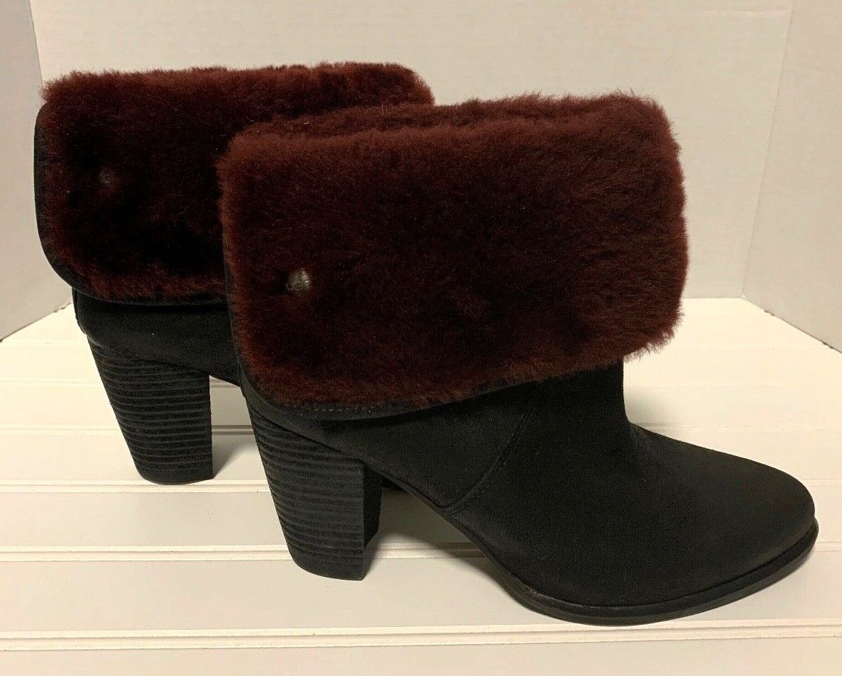 UGG W Layna Shearling High Heel Fold Cuff Women Boots NEW UGG W Layna Shearling High Heel Fold Cuff Women Boots NEW