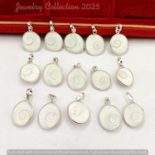 Buy Shiva Shell Gemstone 5PCS Pendants 925 Silver Plated Wholesale Lot Jewelry