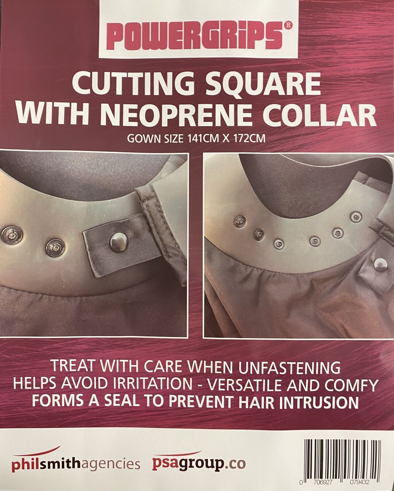 Powergrip Cutting Square With Neoprene Collar Hair Salon Barber Cutting Gown