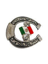 Mexico Cowboy Western belt Buckle Hebilla Vaquera Con Bandera Mexico