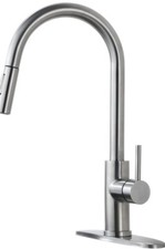 VAKITAP Kitchen Faucets Brushed NickelModern Kitchen Sink Faucet with Pull-Do...