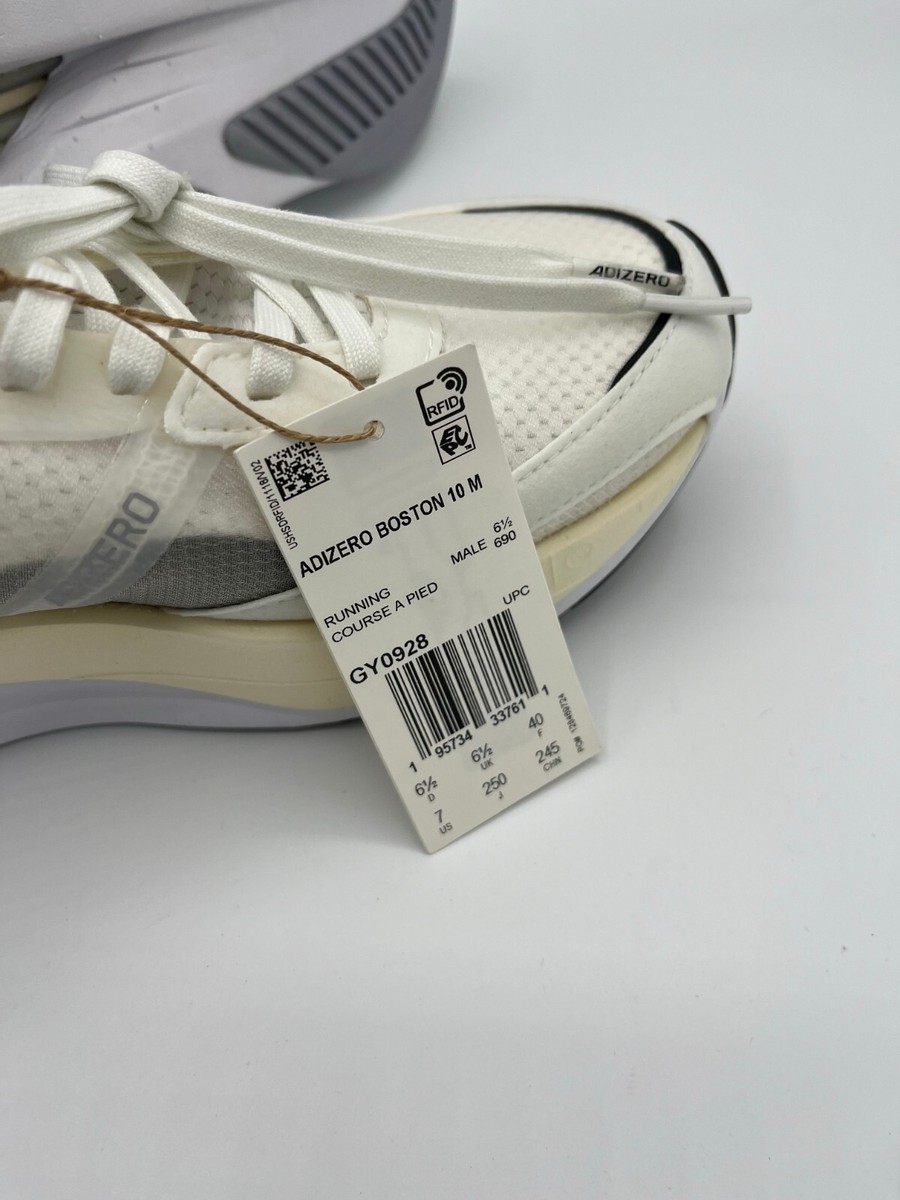 Size 7 - adidas Adizero Boston 10 White Black | eBay