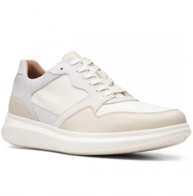 Clarks (Men's 13) Un Globe Run Sneakers Shoes White Combi