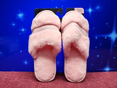 Nanette Lepore Pink House Slippers Sandals Small Size6/7 Memory Foam  Comfort