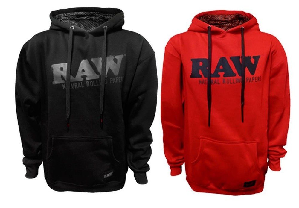 RAW Rolling Papers Logo Hoodie – Premium Black or Red Pullover