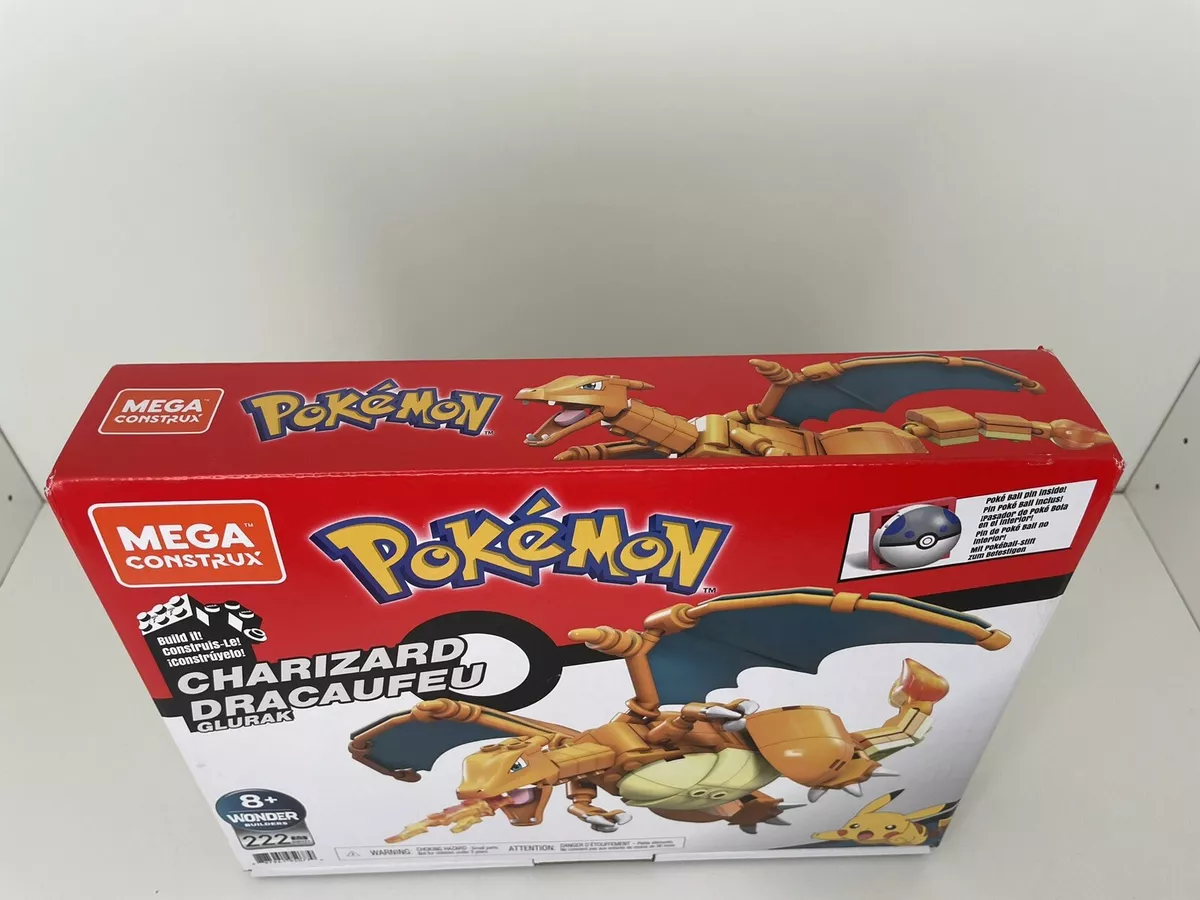 MEGA Pokemon Building Toy Kit Charizard (222 Pieces) with 1 Action Figure  for Kids 