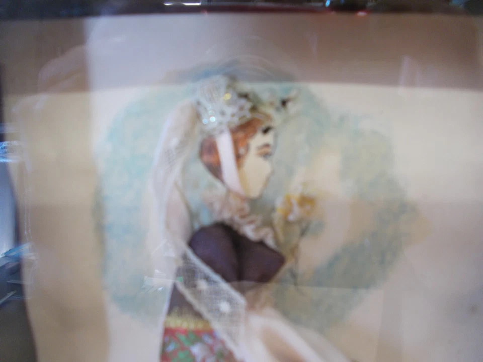 Tableau gravure ancienne  La mode illustrée   sous-verre costume de Quimper - Photo 2/4